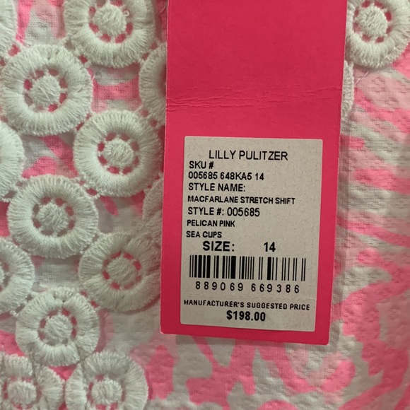 NWT Lilly Pulitzer Macfarlane Stretch Shift dress Size 14. - Picture 3 of 8